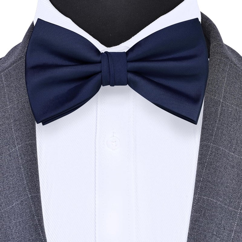 Branduce Mens Solid Color Adjustable Pre-tied Bow Tie for Men Party Wedding - Image 2